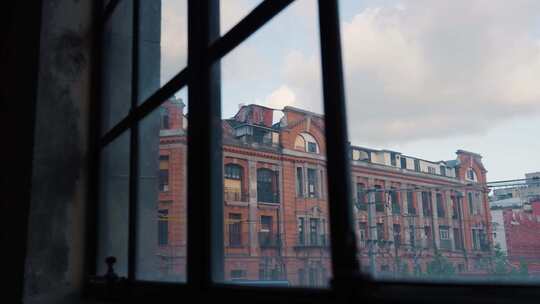 上海石库门老洋房弄堂局部唯美镜头