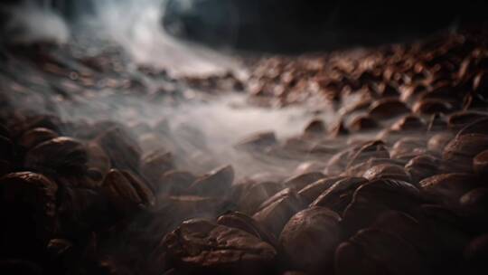 咖啡种子香浓的咖啡豆是咖啡豆烤出来的烟