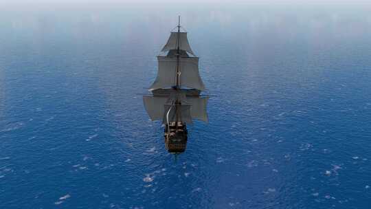 古船 古代帆船 丝绸之路视频素材模板下载