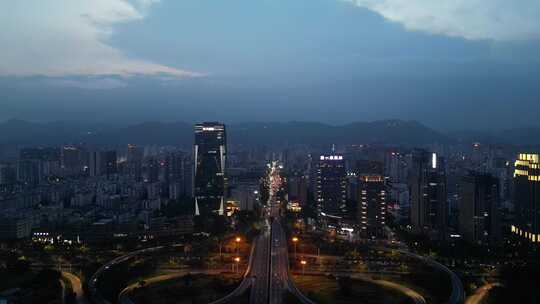 福建莆田东园东路夜景莆田夜景