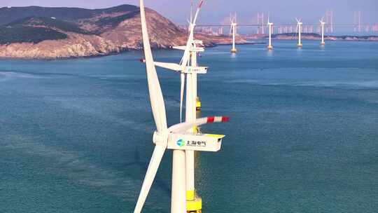 海上风力发电4K素材视频素材模板下载