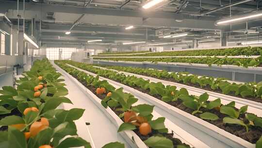 现代化种植基地 室内蔬菜栽培 农业工厂