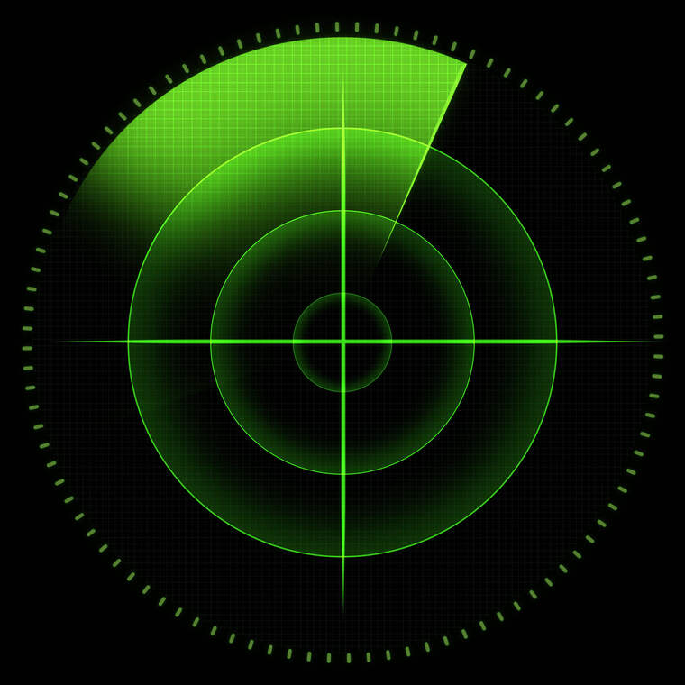 雷达无线电扫描信号扩散波3-alpha通道