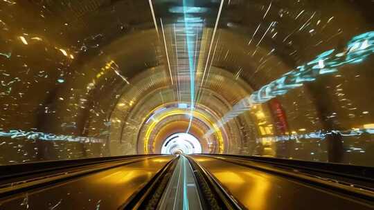 4k科技感隧道时空穿梭