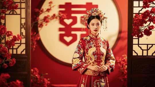 中式新娘传统服饰婚礼造型