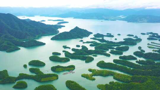 千岛湖自然风光风景航拍4K素材