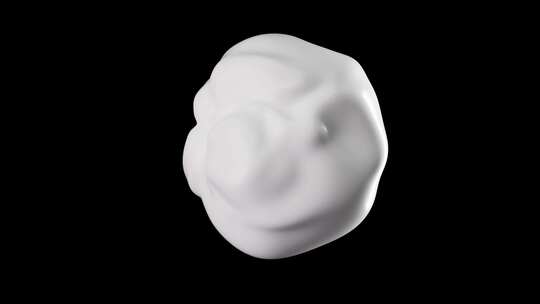液体白色抽象球形