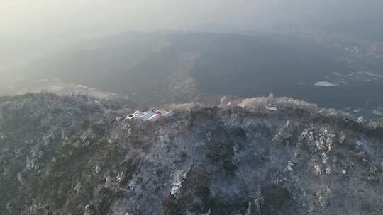 雪后的无锡惠山环绕航拍视频素材模板下载