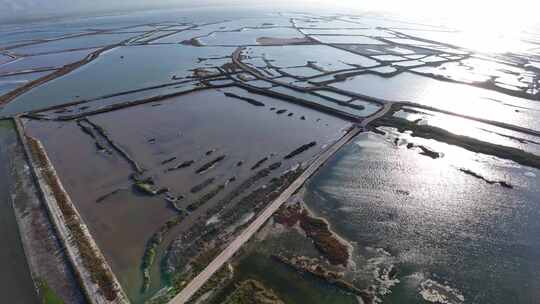 山西旅游运城盐池航拍4K运城死海运城旅游