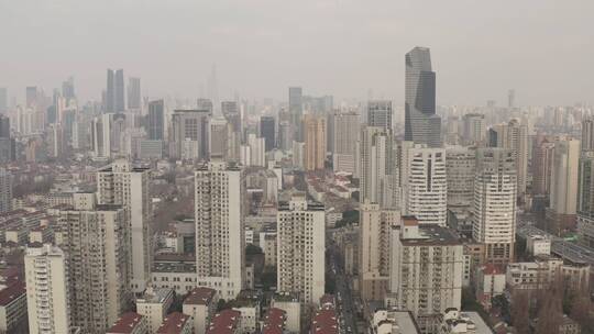 上海延安西路高架航拍