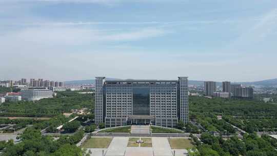 航拍河南平顶山城市风光风景景区