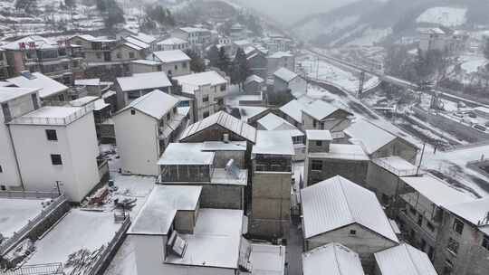 村落雪景俯瞰