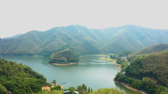 浙江湖州安吉赋石水库小杭坑航拍