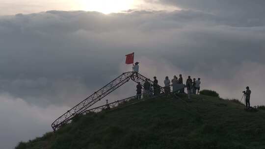 信宜白石大喊地航拍，高山云海航拍