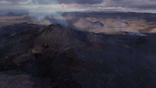 火山，熔岩流，火山，喷发