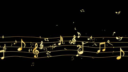 五线谱音乐音符元素