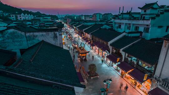 杭州_清河坊历史街_日转夜延时4K