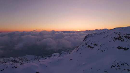 山，顶部，山顶，雪