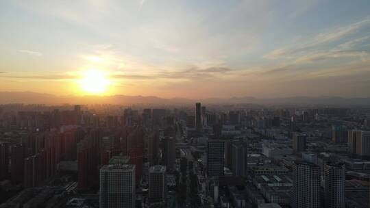 河北石家庄城市风光地标建筑航拍