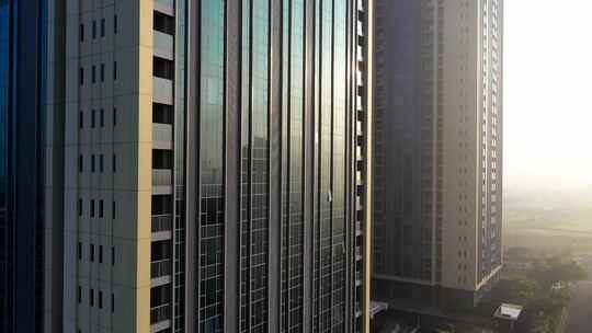 航拍城市高楼大厦视频素材模板下载