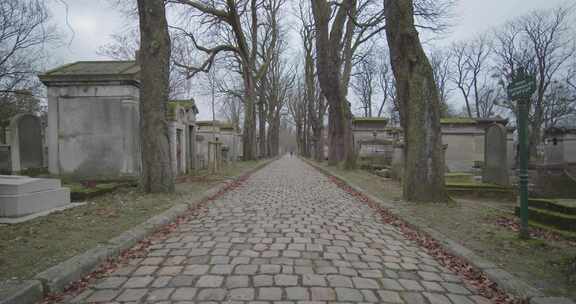 Pere Lachaise，墓地，路径，