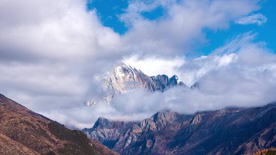 四姑娘山主峰雪山延时