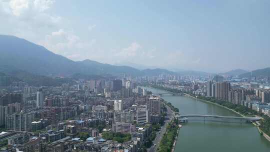 福建三明城市风光三明大景航拍