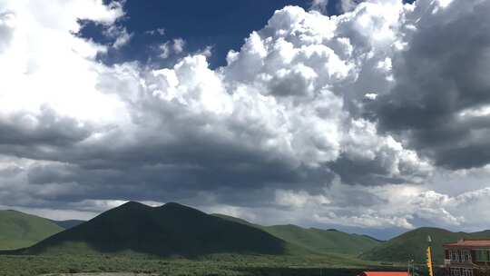 蓝天白云自然风光延时美景