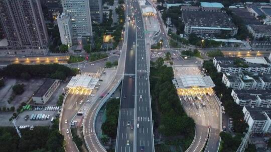 城市公路道路交通运输航拍