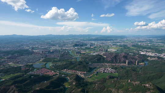 永康市区蓝天白云风景大景别延时