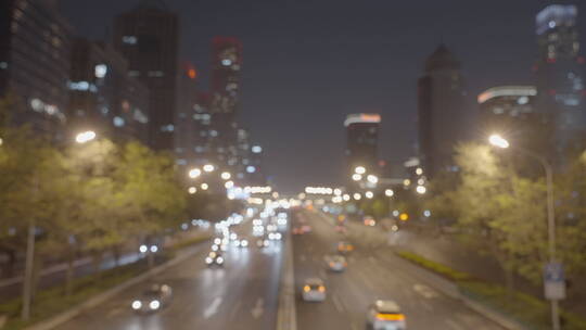 城市夜景 夜景车流