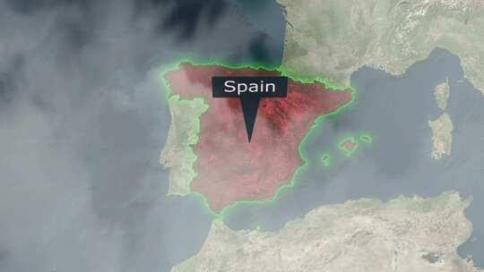 西班牙地图-云效应