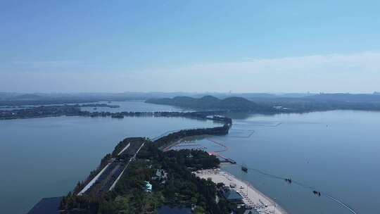 武汉东湖风景区航拍