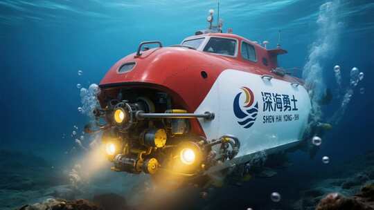 深海勇士号潜水器海底航行