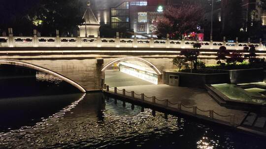 广州夜景荔枝湾文塔古玩城