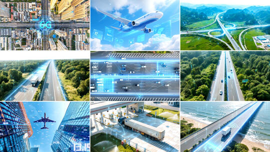 智慧交通智慧物流智慧公路科技公路数字运输高清在线视频素材下载