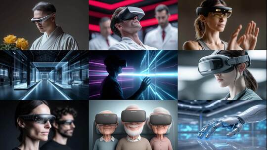 沉浸体验未来科技ARVR眼镜探索虚拟现实高清在线视频素材下载