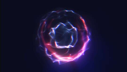 蓝紫色能量球数字高科技球未来魔法等离子圈视频素材模板下载
