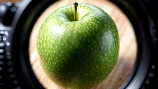 青苹果微距特写素材