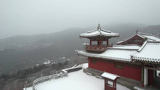 太原太山雪景航拍