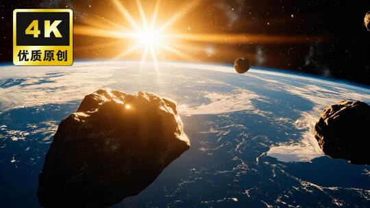 陨石坠落燃烧轨迹太空岩石宇宙碎片