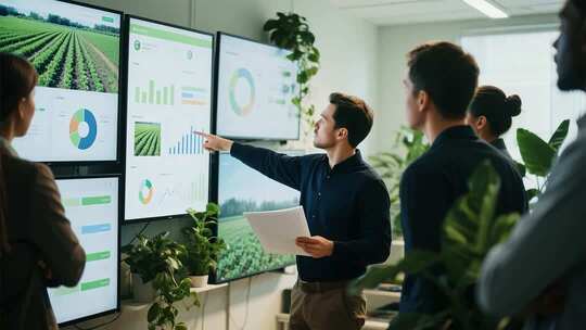 办公室团队人员数据汇报场景