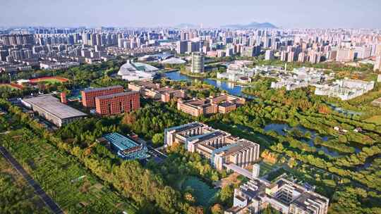 4k浙江大学紫金校区航拍