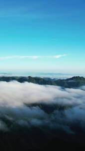 航拍大自然高山云海湖北神农架风景区