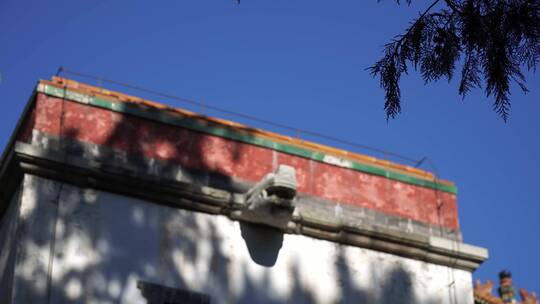 颐和园佛香阁古建筑红墙视频素材模板下载