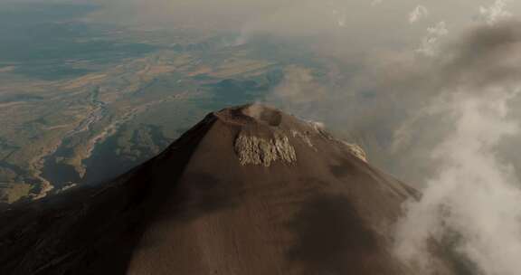 火山，烟雾，危地马拉，火地岛