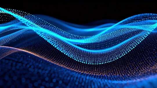 蓝色粒子光效动态背景素材