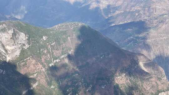 四川大凉山悬崖山脉航拍-彝族-阿布采洛