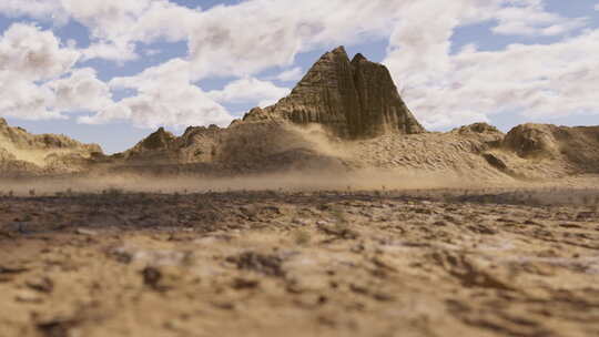 戈壁沙漠风沙流动视频素材模板下载