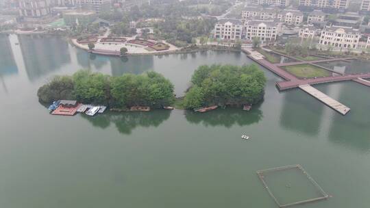 湖南长沙梅溪湖生态城航拍